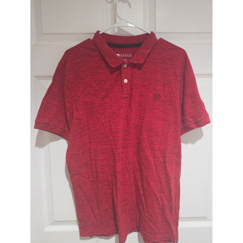 Aeropostale Red Large Stretch Polo Shirt Men